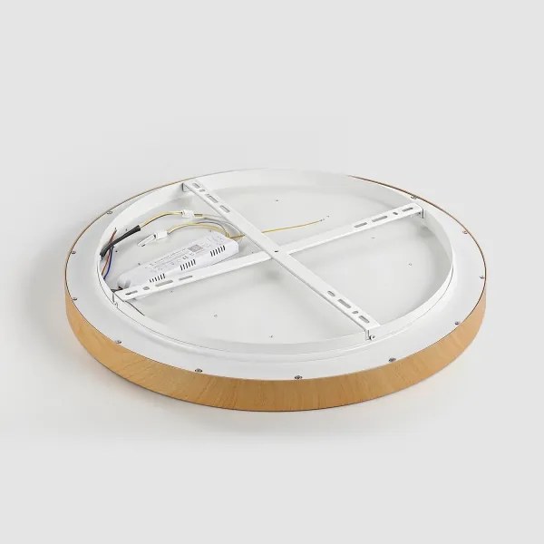 Brilagi-LED Lampada dimmerabile GLASS POOL DOUBLE LED/48W/230V 40 cm finitura legno + telecomando