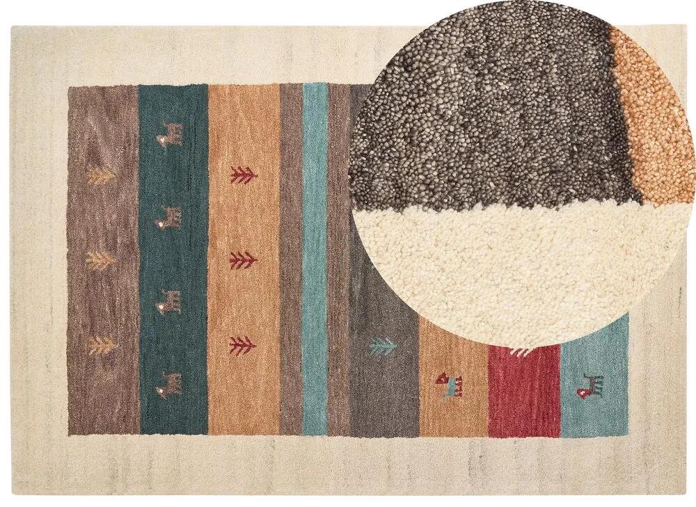 Tappeto Gabbeh lana multicolore 160 x 230 cm SARILAR Beliani