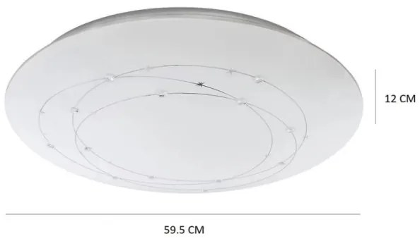 Plafoniera LED dimmerabile ATRIA telecomandata LED/48W/230V