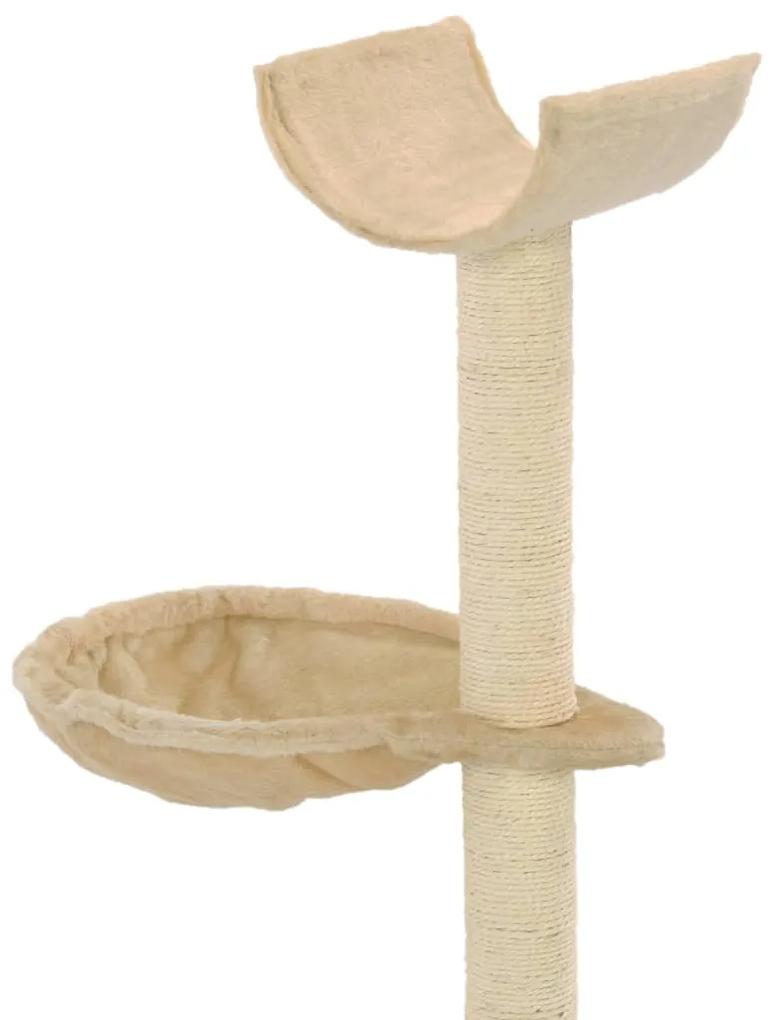 Albero per gatti con tiragraffi in sisal 105 cm beige