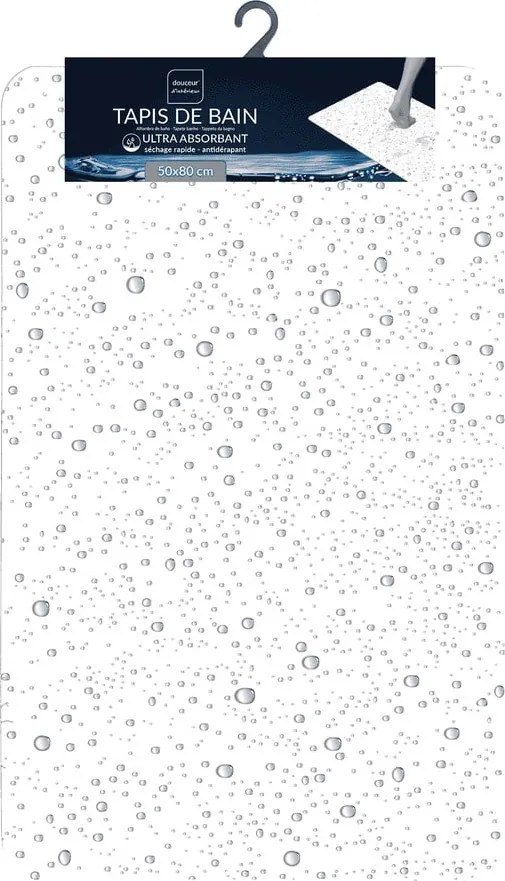 Tappetino per il bagno grigio chiaro 50x80 cm Splash – douceur d'intérieur
