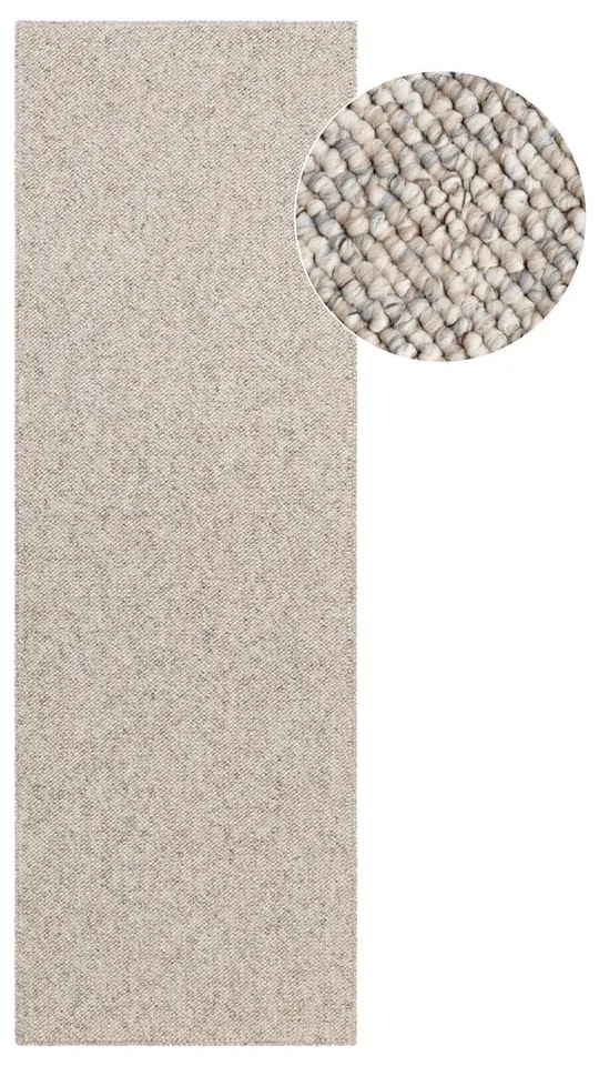 Passatoia grigia/color crema lavabile 80x240 cm Rocco Dark Cream – Elle Decoration