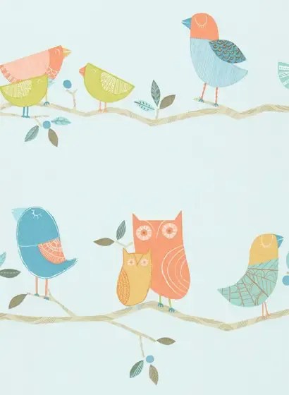 What a Hoot - Kindertapete von Harlequin - mandarine/