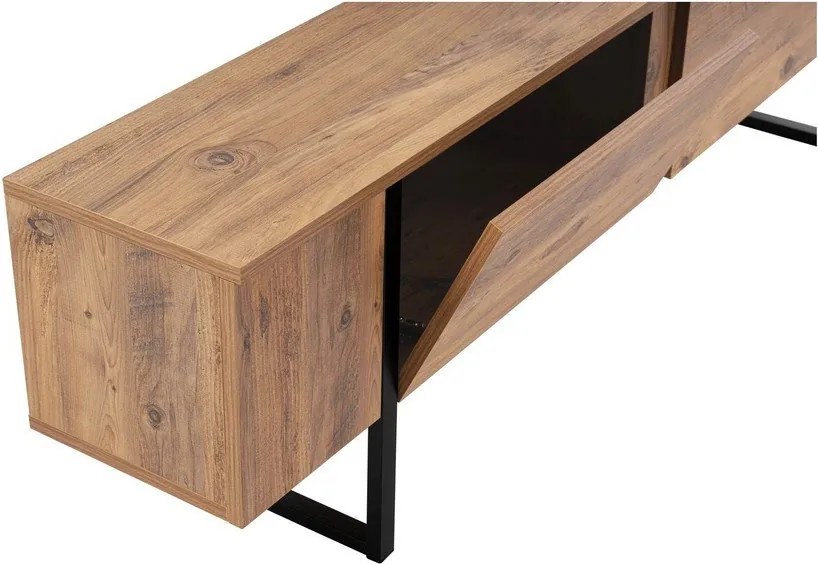 Mobile TV di colore naturale con effetto pino 180x50x29,5 cm Serenity – Kalune Design