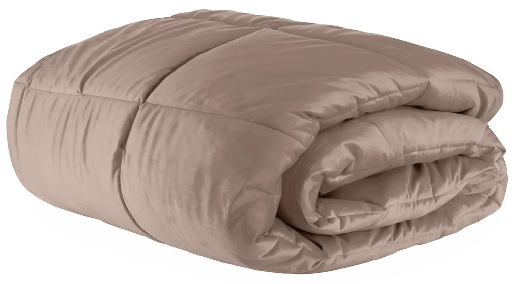 Trapunta matrimoniale velluto Feeling beige