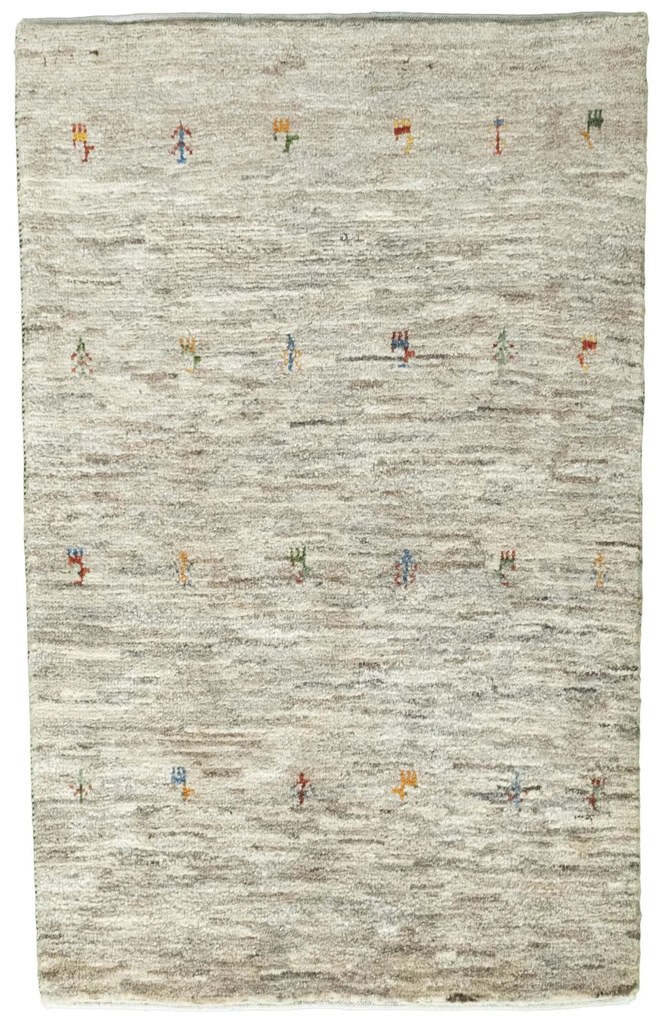 Gabbeh Tappeto 80x130 Beige (Iran) Annodato A Mano