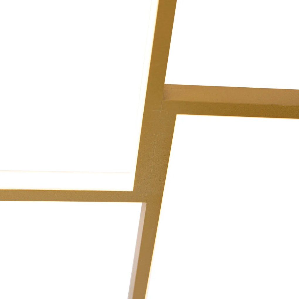 Plafoniera oro con LED dimmerabile a 3 livelli 5 luci - Lejo