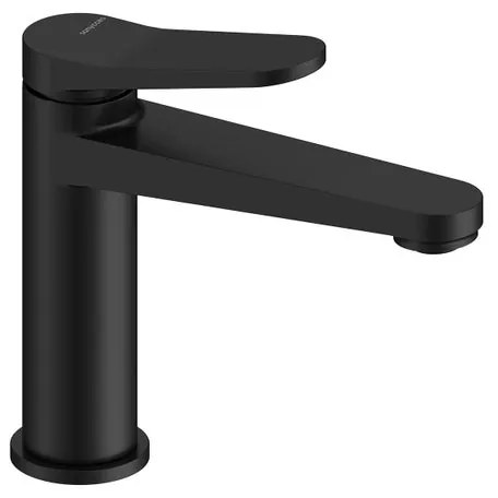 Rubinetto per lavabo a canna bassa Air nero spazzolato opaco H 16.6 cm