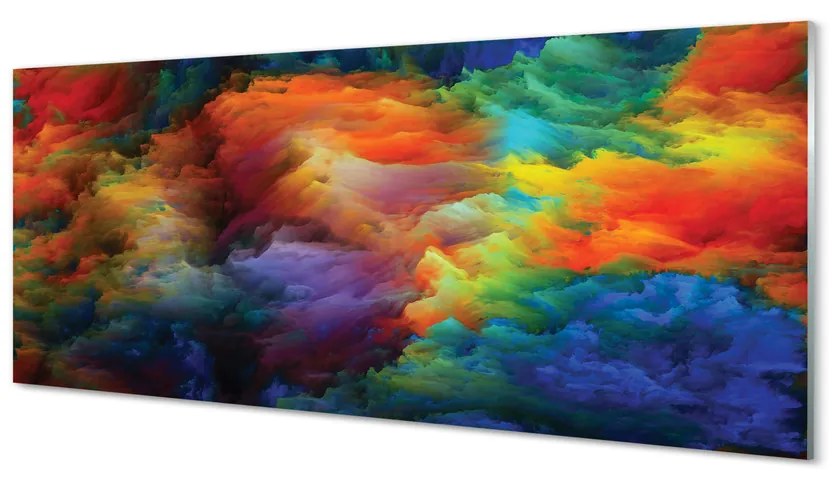 Quadro acrilico Frattali 3D colorati 120x60 cm