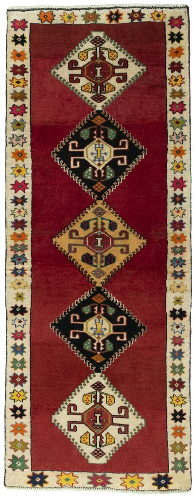 Gabbeh Tappeto persiano 70 x 180 Rosso (Iran) Annodato A Mano