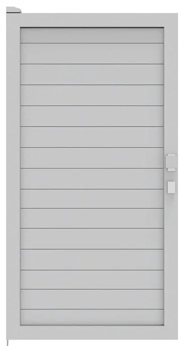 Cancello manuale battente ALBA Maia120 Close in alluminio, reversibile, L 100 x H 160 cm, di colore bianco