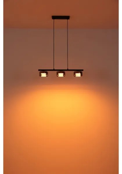 Globo 16055-3HS - Lampadario LED a sospensione con filo HIGGINS 3xGX53/6W/230V fumé/nero