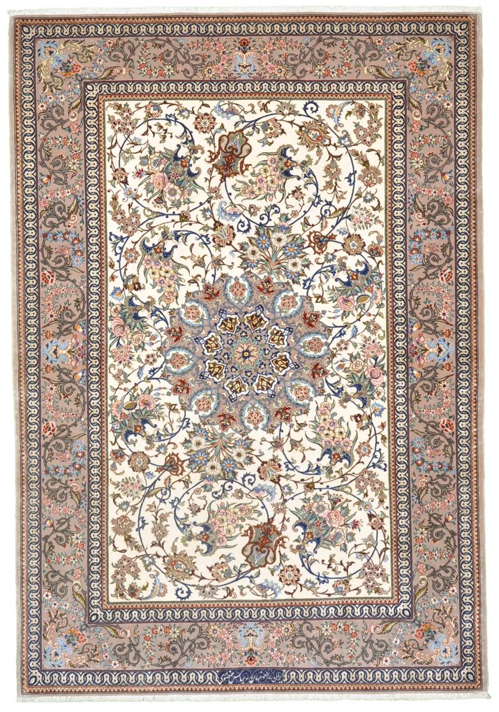 Isfahan Tappeto persiano 200 x 130 Beige (Iran) Annodato A Mano