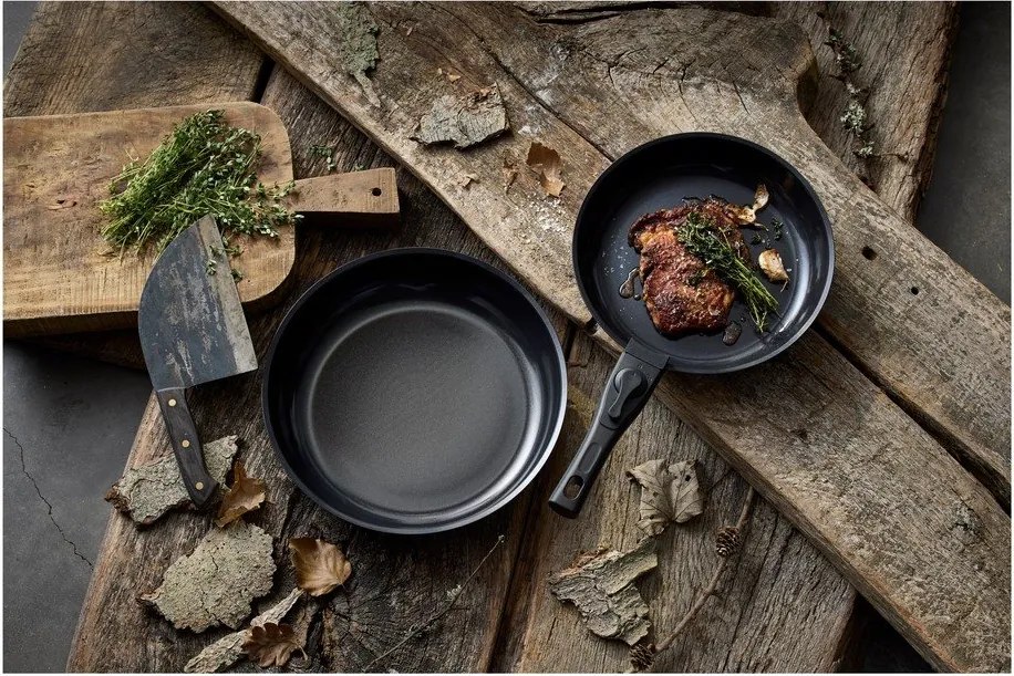 Set di padelle con manico rimovibile in alluminio con superficie antiaderente 2 pz ø 28 cm – Holm