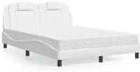 Letto con Materasso Bianco 140x200 cm in Similpelle 3208797