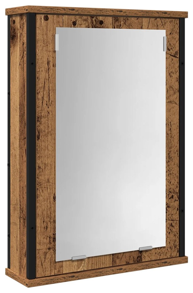 Set di mobili per bagno 2 pezzi in legno anticato in legno ingegnerizzato