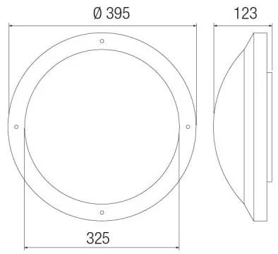 Loop Led Ø39.5Cm Diffusore In Vetro Satinato 21.6W 4000°K