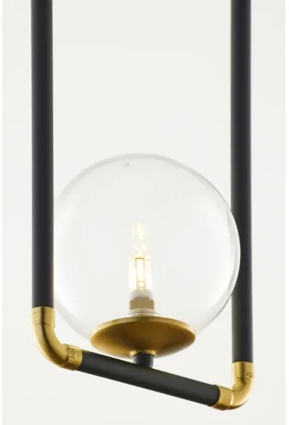 Jupiter 2023 - Lampadario a sospensione con filo ZAFRA 1xG9/10W/230V nero/oro/limpido