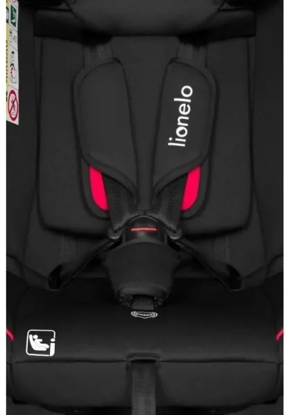 Lionelo - Seggiolino auto AART i-Dimensioni 40-150 cm nero/rosso