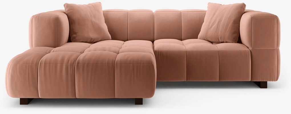 Divano angolare Puma con funzione letto in velluto – L260 cm