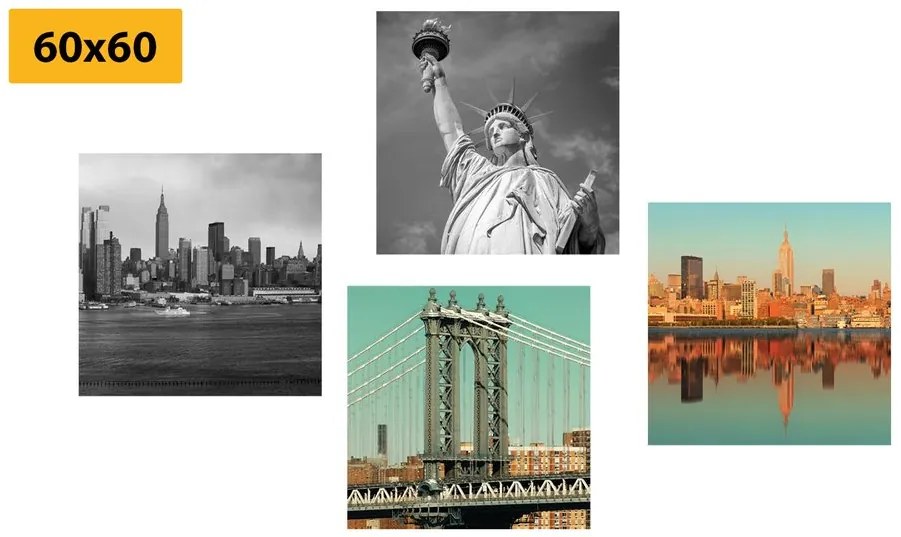 Set di quadri – Interessante combinazione della città di New York
