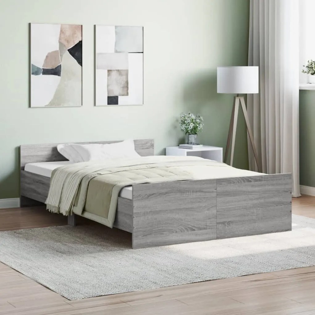 Giroletto Con Testiera E Pediera Grigio Sonoma 120x200 Cm /