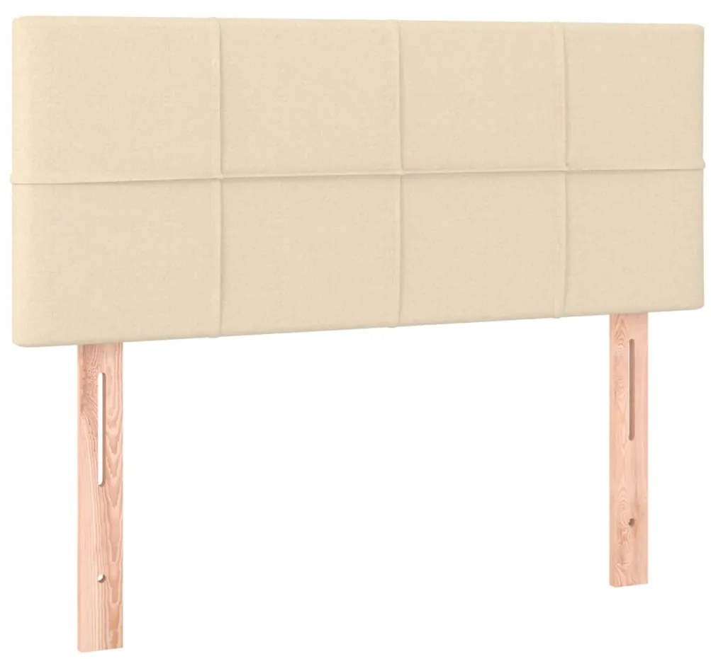 Testiera crema 80x5x78/88 cm in tessuto