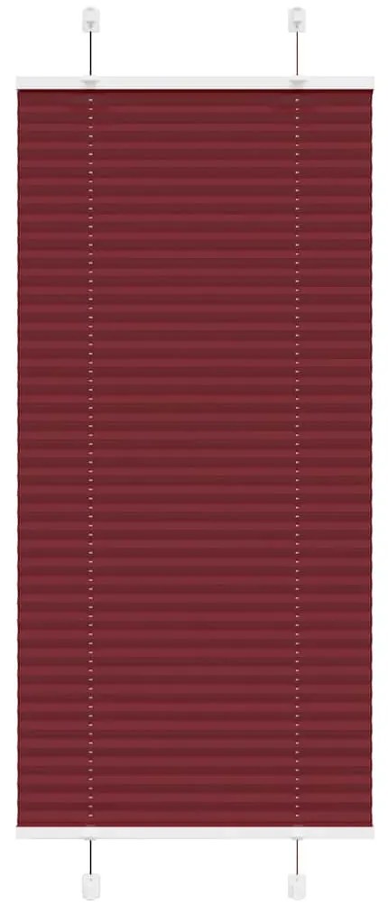 Tenda Plissettata Rosso Bordeaux 60x100 Cm Larghezza Tessuto /