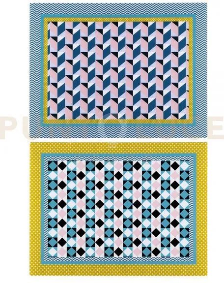 Tovaglietta rigida disegno modern set da 2