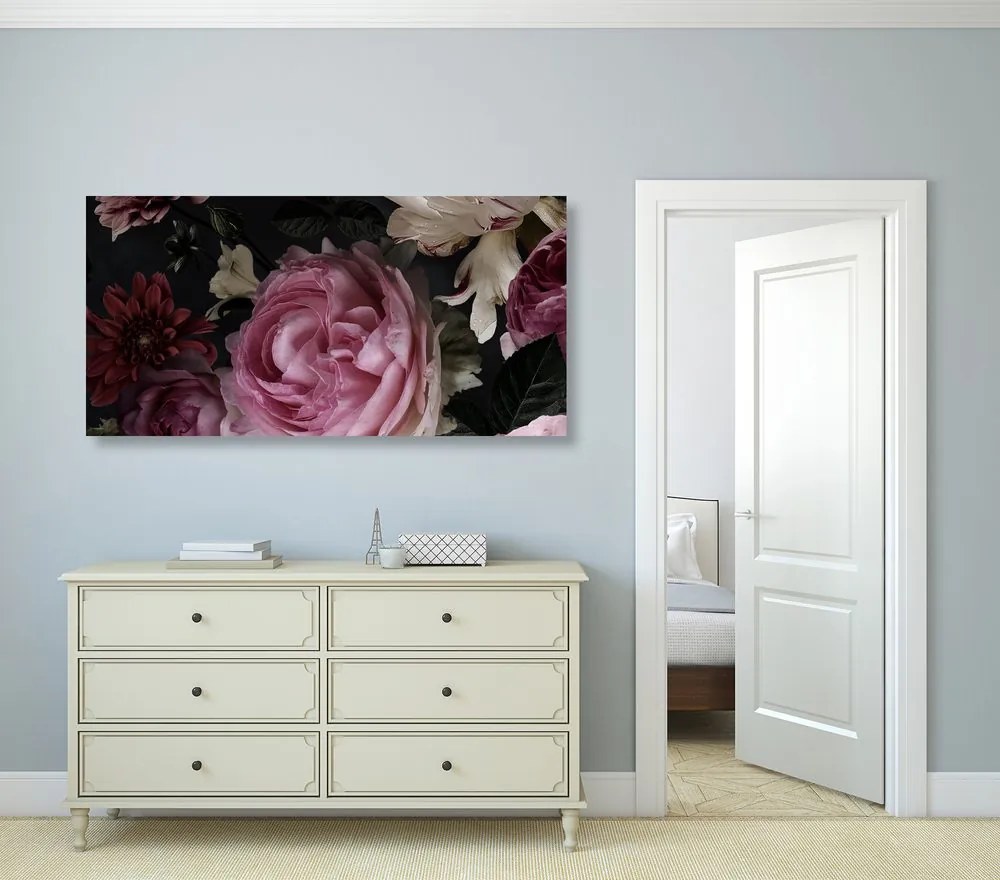 Stampa su tela – Bouquet di fiori in dettaglio