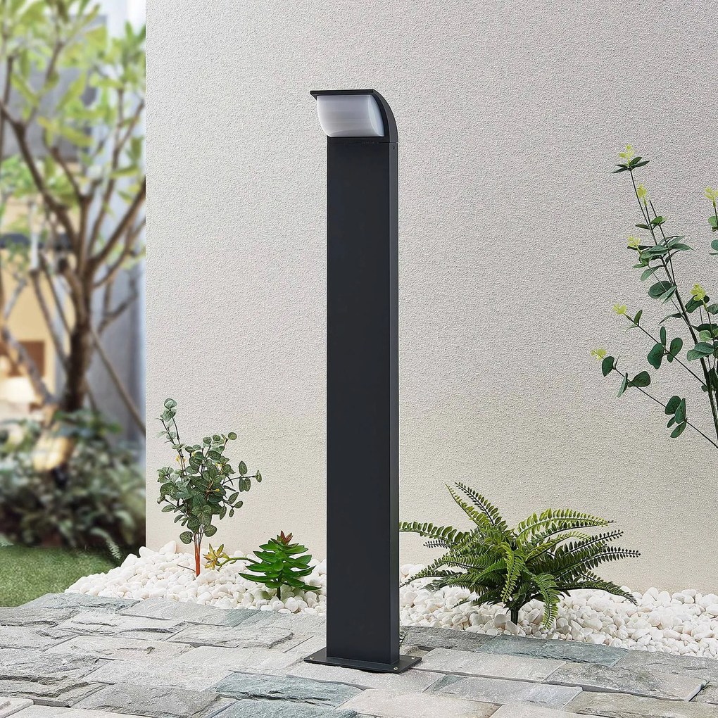 Lampioncino da giardino Tinna Lucande, Nero, Alluminio, Moderno, Lampada LED da esterni