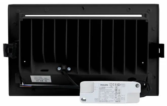Faro LED da Incasso 44W, Foro 210x130, Nero con driver Philips Colore Bianco Naturale 4.000K