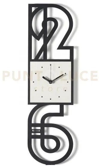 Orologio da parete di design neville nero,avorio