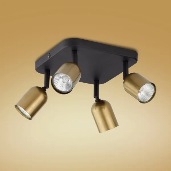 Faretto  TOP 4xGU10/10W/230V oro/nero