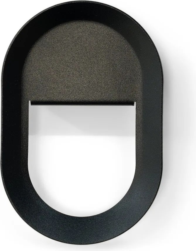 Gancio da parete nero in acciaio Coucou – Spinder Design