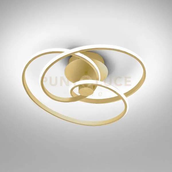Diva p/p - plafoniera colore oro a led 3000k 2500lm 40w dimmerabile