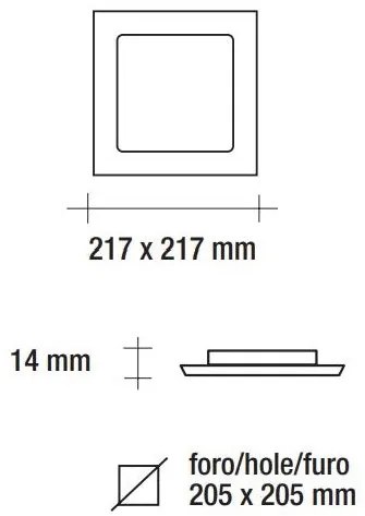 BLAIR pannello led quadro bianco varie potenze e dimensioni