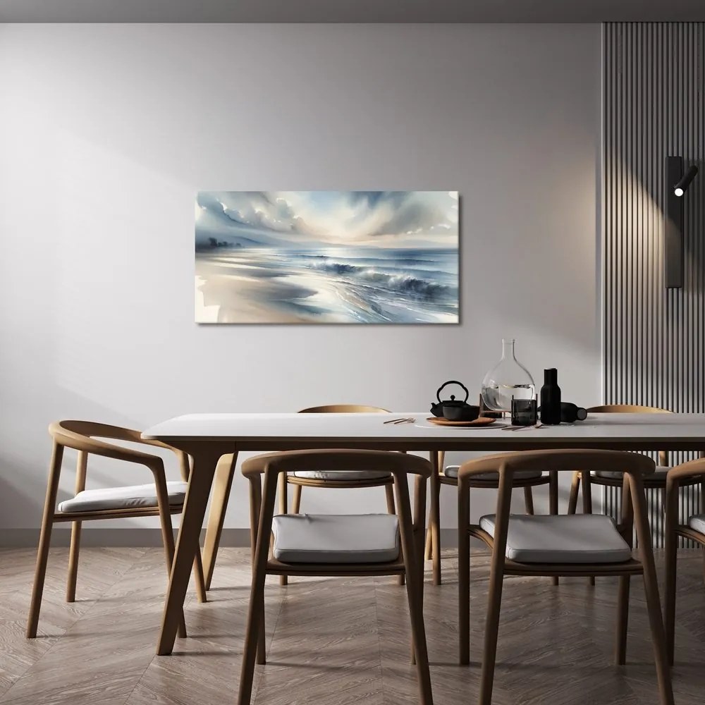 Quadro su tela – Onde mattutine sulla costa