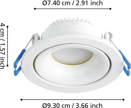 Eglo 901167 - Lampada da incasso LED dimmerabile ARENALS LED/4,9W/230V bianco