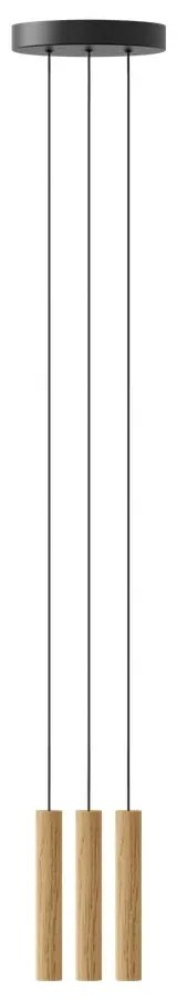 Lampada a sospensione a LED con paralume in legno ø 3 cm Chimes - UMAGE