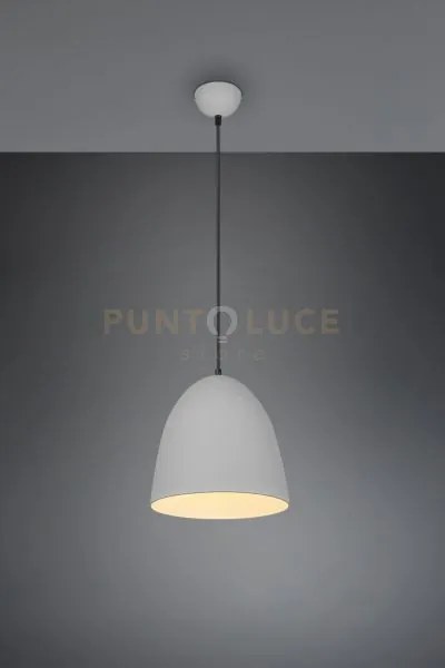 Tilda sospensione metallo cupola grigia d.25cm 1 luce attacco e27