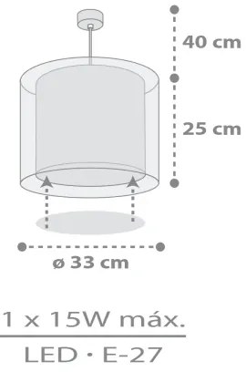 Dalber 41762E - Lampadario per cameretta KAWAII FRIENDS 1xE27/15W/230V grigio