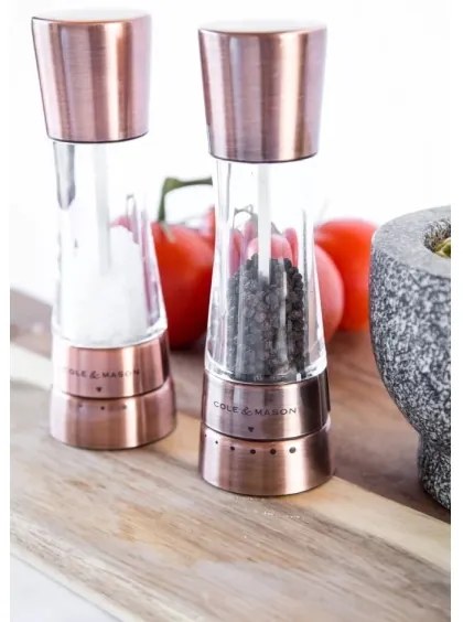 Cole&Mason - Set di macinini per sale e pepe DERWENT 2 pezzi 19 cm rame