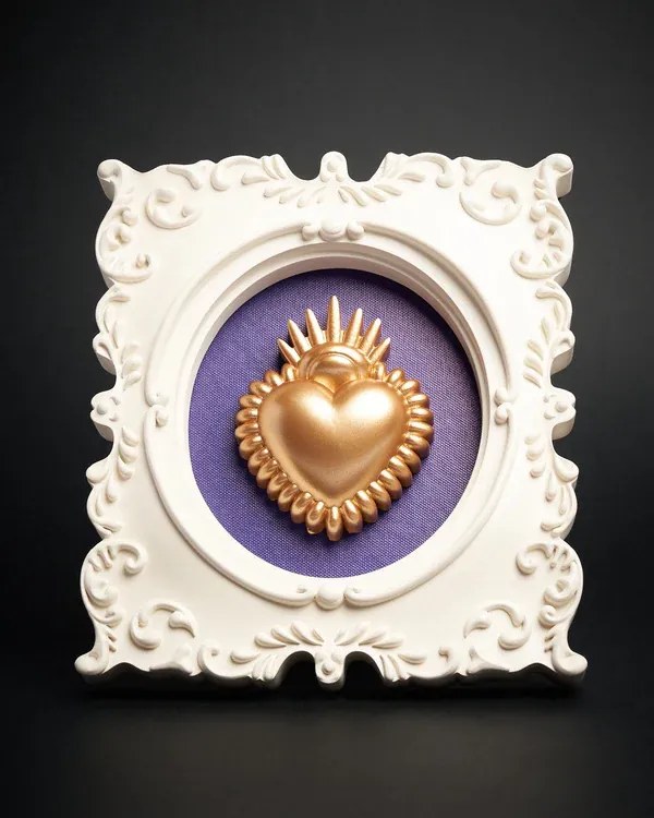 Blogo Design cornice quadretto Heart Gold