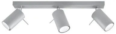 Plafoniera da soffitto in Acciaio 3xGU10 RING 3 Orientabile Grigia