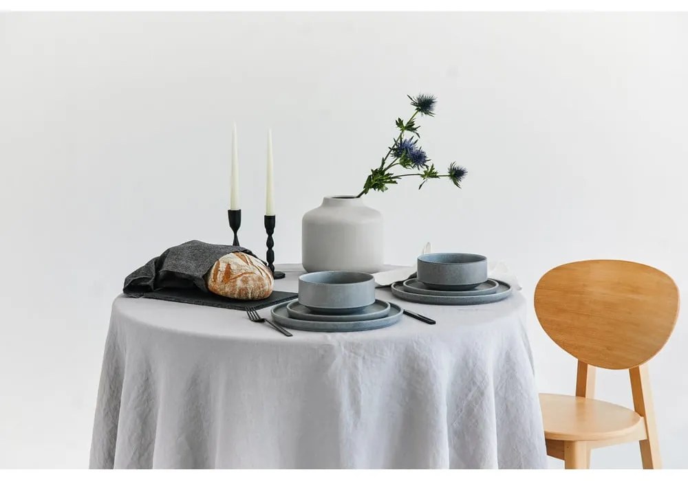 Set di piatti grigi in gres 12 pz Malia - Bonami Selection