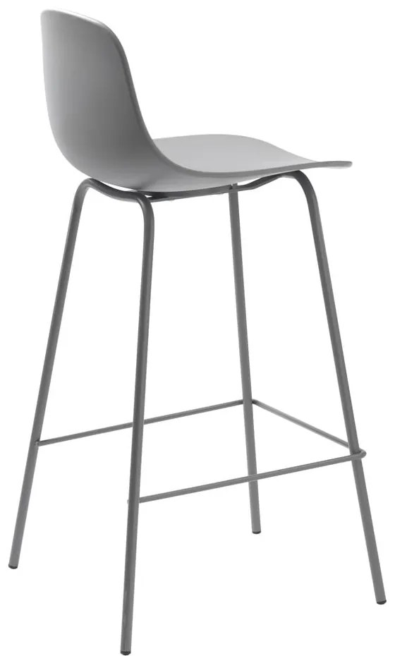 Sgabello da bar in plastica grigia 92,5 cm Whitby - Unique Furniture