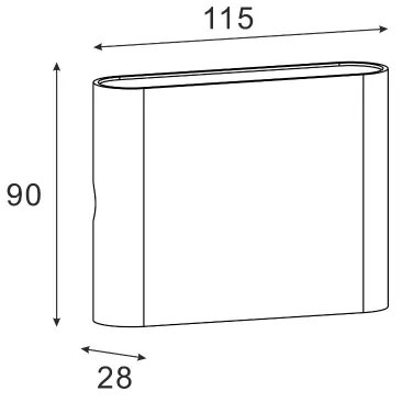 Zuma Line SJ22621- Applique a LED da esterno SHADOW LED/12W/230V IP65 nero