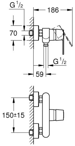GROHE 32888000 - Miscelatore doccia GET DN 15 cromo lucido