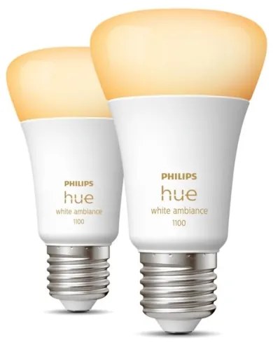 SET 2xLED Lampadina Dimmerabile Philips Hue WHITE AMBIANCE E27/8W/230V 2200-6500K